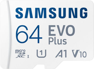 Samsung microSDXC 64GB Class 10 U1 V10 A1 UHS-I με αντάπτορα