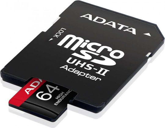 Adata High Endurance microSDXC 64GB U3 V30 A2 UHS-I 100MB/s with Adapter