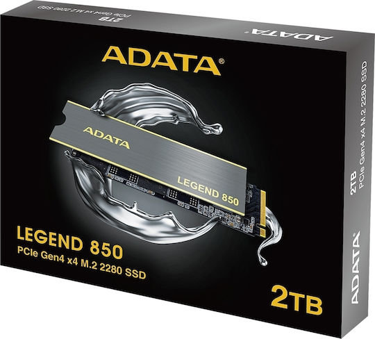 Adata Legend 850 SSD 2TB τύπου M.2 με σύνδεση PCI Express 4.0 και Ψύκτρα ALEG-850-2TCS