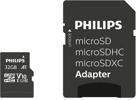 Philips microSDHC 32GB Klasse 10 U1 UHS-I mit Adapter