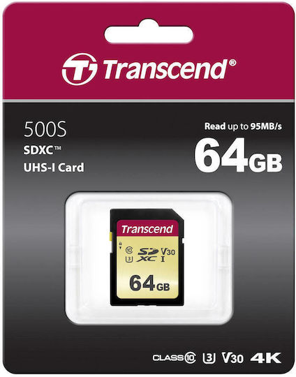 Transcend 500S SDXC 64GB U3 UHS-I