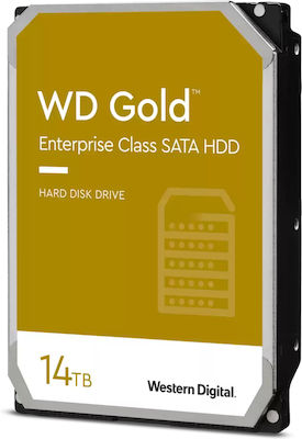 Western Digital Gold 14TB HDD Σκληρός Δίσκος 3.5" SATA III 7200rpm με 512MB Cache για NAS / Server