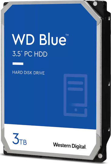 Western Digital 3TB HDD Σκληρός Δίσκος 3.5" SATA III 5400rpm με 256MB Cache για Desktop