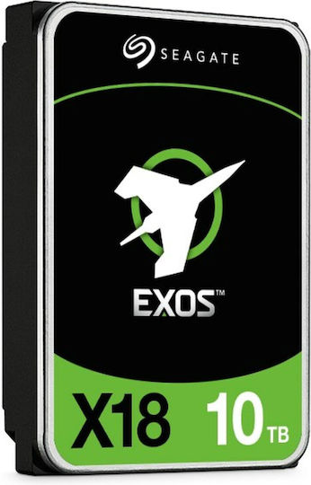 Seagate Exos X18 512e/4Kn 10TB HDD Σκληρός Δίσκος 3.5" SATA III 7200rpm με 256MB Cache για NAS / Server ST10000NM018G