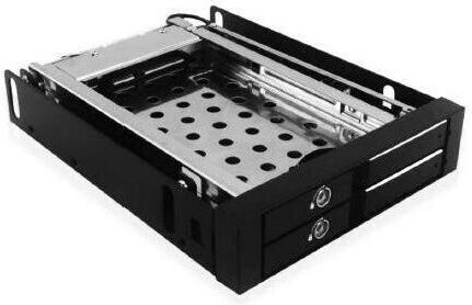 Icy Box IB-2227STS 3.5Inch Mobile Rack For 2x1x2.5-Inch SATA HDD/SSD Μαύρο