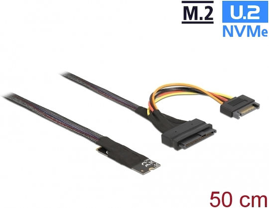 DeLock 62984 M.2 Key M to U.2 SFF-8639 NVMe 50 cm Μαύρος