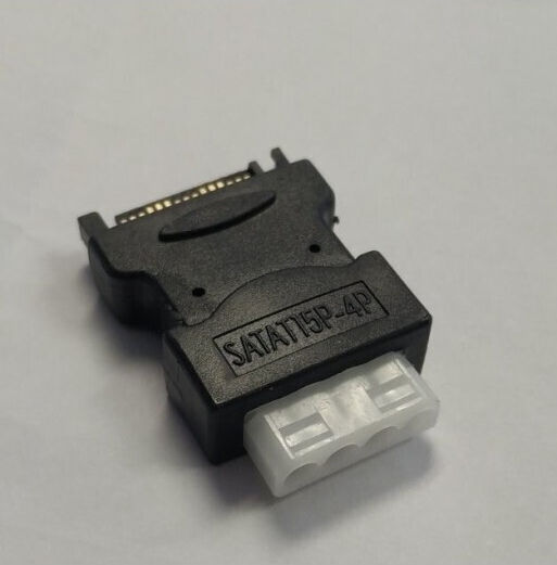 Powertech Αντάπτορας από SATA 15-Pin (M) σε 4-Pin Molex Μαύρο (CAB-W015)