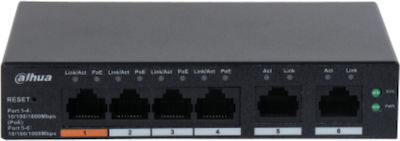 Dahua CS4006-4GT-60 Unmanaged L2 PoE+ Switch με 4 Θύρες Gigabit (1Gbps) Ethernet