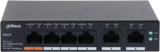 Dahua CS4006-4ET-60 Managed L2 PoE+ Switch με 4 Θύρες Ethernet