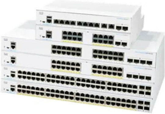 Cisco CBS350-24MGP-4X-EU Managed L2 PoE+ Switch με 20 Θύρες Ethernet και 4 SFP Θύρες