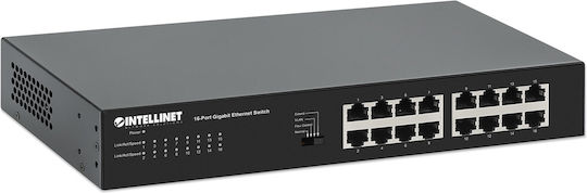 Intellinet 561815 Unverwaltet L2 Switch mit 16 Ports Gigabit (1Gbps) Ethernet
