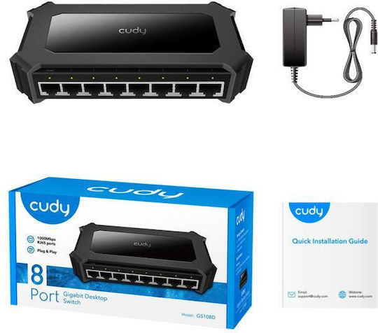 Cudy GS108D Unmanaged L2 Switch with 8 Gigabit (1Gbps) Ethernet Ports