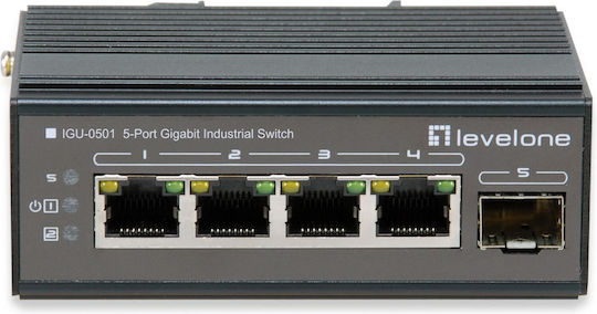 Level One Unmanaged L2 Switch with 5 Gigabit (1Gbps) Ethernet Ports