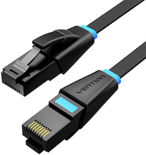 Vention Flat Cat.6 (Gigabit) Καλώδιο Δικτύου Ethernet 1.5m Μαύρο