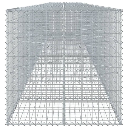 vidaXL Кутия Gabin за Ограда на Градина от Стомана 100x100бр 1бр Сребрист