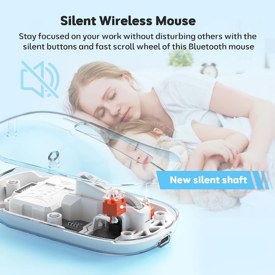 Meetion MT-BTM005 Wireless Bluetooth Mouse White