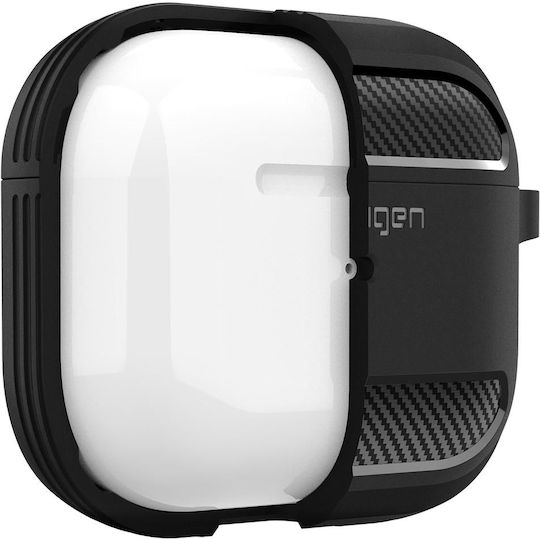 Spigen Rugged Armor Case Silicone with Hook Matte Black for Apple AirPods 3