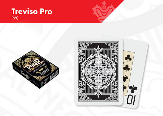 Dal Negro Treviso Τράπουλα Πλαστική Poker 2 Jumbo Μαύρο