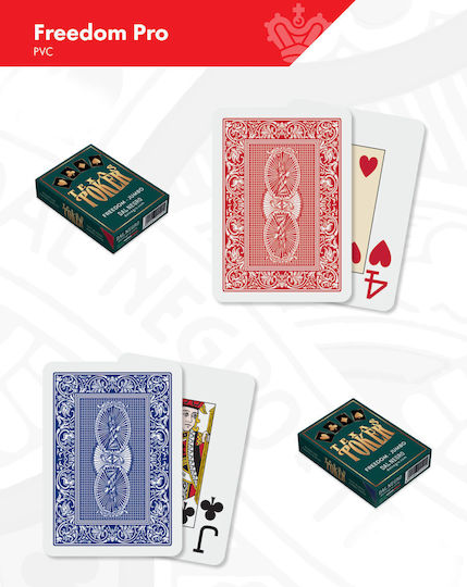 Dal Negro Freedom Plastic Poker Deck 2 Jumbo Blue