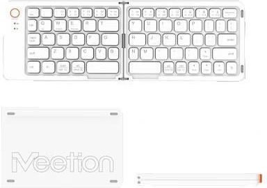 Meetion MT-BTK001 Wireless Bluetooth Keyboard Only English US White
