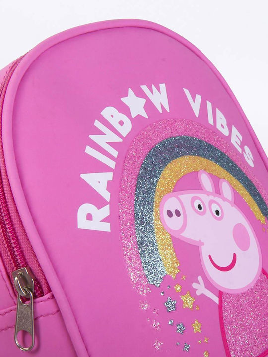 Ghiozdan pentru Grădinița din Piele Faux Peppa Pig Roz