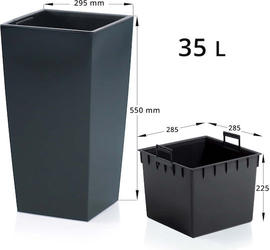 Prosperplast Πιθάρι Πλαστικό Anthracite