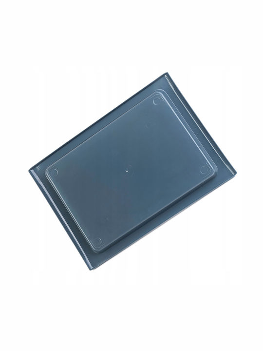 Kadax Plastic Dreptunghiular Tavă de Servire cu Mânere în Culoare Gri 40x28cm 32995 1buc