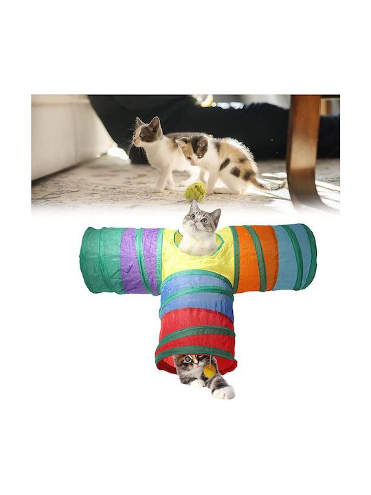 Interaktiver Tunnel für kleine Tiere Zola Polyester 80x55 cm Mehrfarbig