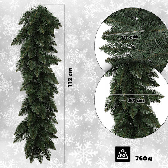 Ghirlandă de Crăciun Kadax 112 cm Verde Densă