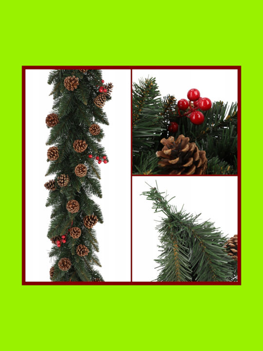 Kadax Christmas Garland 115 Cm Dense Pinecones