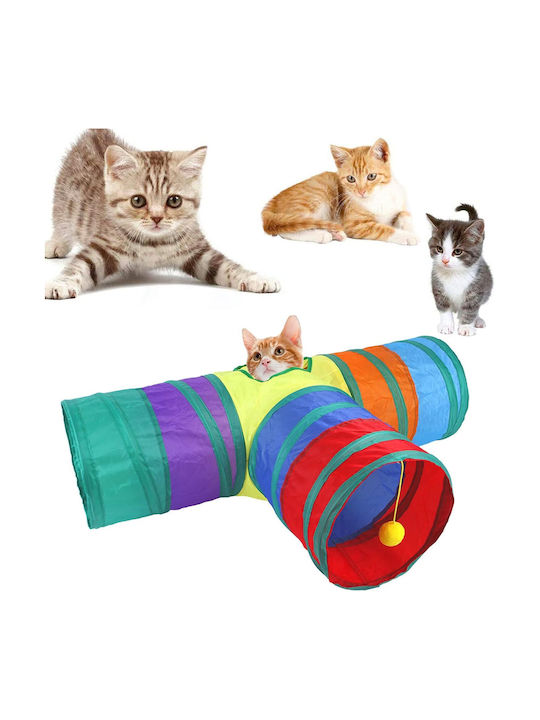 Interaktiver Tunnel für kleine Tiere Zola Polyester 80x55 cm Mehrfarbig