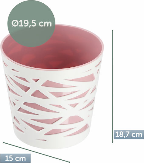 Kadax Flower Pot Plastic Planter Insert Flowers Plants 19 Cm Pink