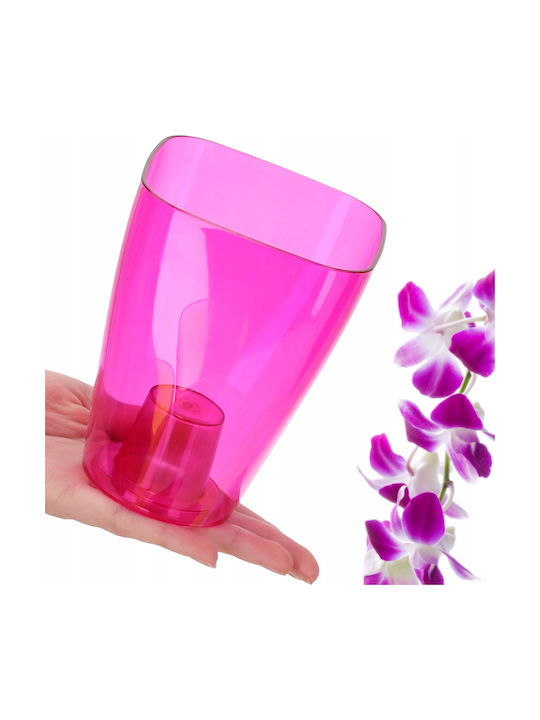 Kadax Orchid Pot Cover Plastic Flower Planter 9cm Pink