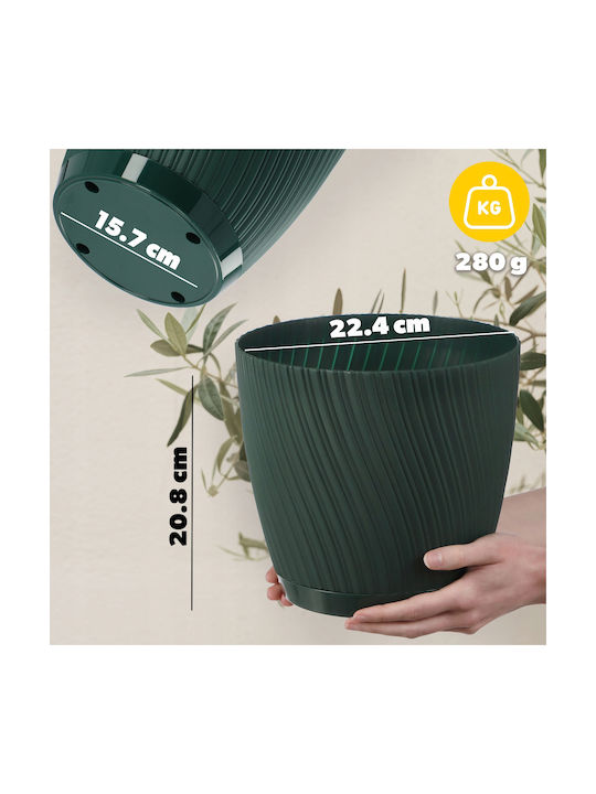 Kadax Pot Saucer 23cm Plastic Green