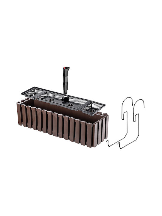 Kadax Balcony Box 58cm + 2 Brown Holders