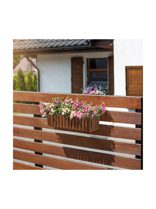 Kadax Balcony Box 58cm + 2 Brown Holders