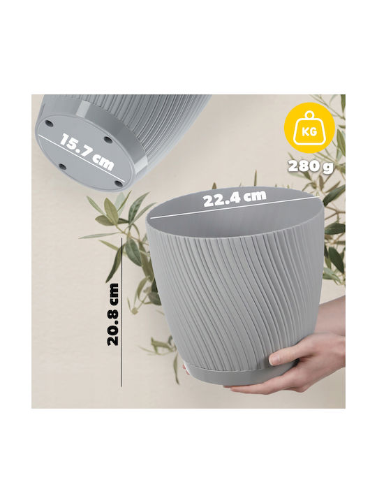Kadax Pot Saucer 23cm Plastic Gray