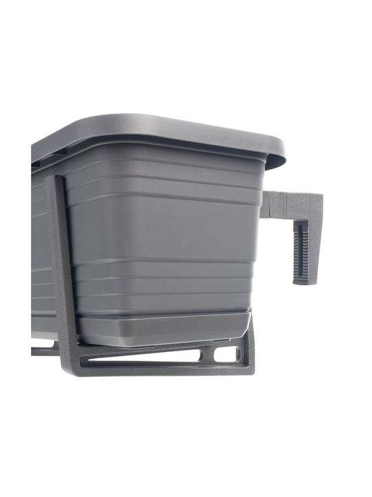 Kadax Balkon Blumenkasten 50cm mit Griffen und Basis für Balkon Geländer