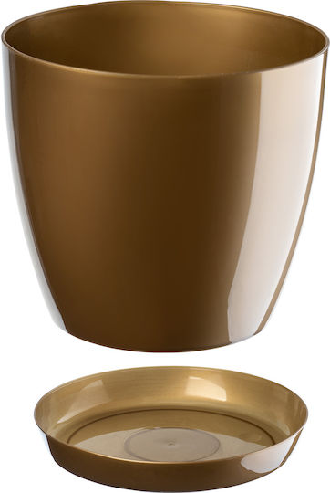 Suport Ghiveci de Flori Kadax Auriu 18cm