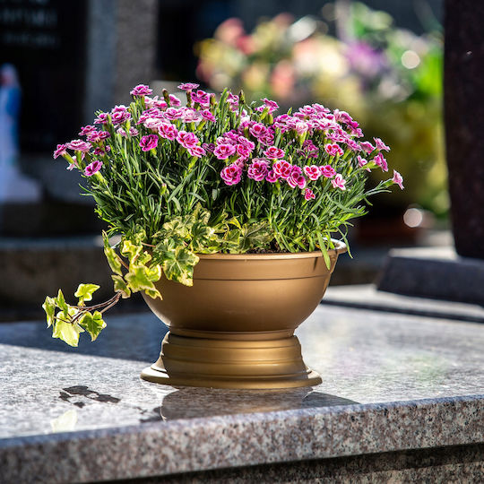 Ghiveci de Flori pentru Cimitir Kadax, Vas pentru Mormânt, Ghiveci din Plastic 30cm