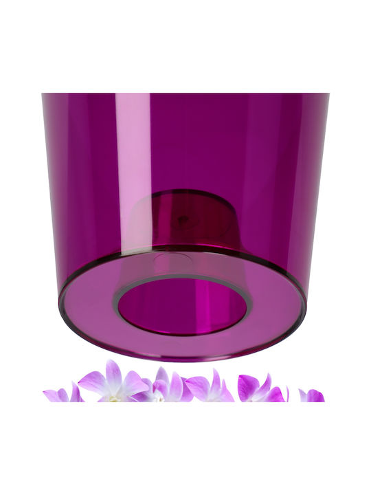 Kadax Orchid Pot Cover Plastic Flower Pot 12 Cm Purple