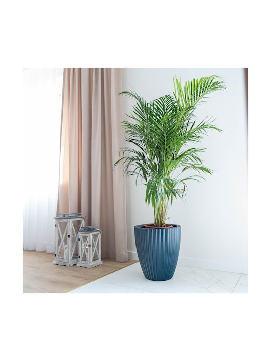 Kadax Blumentopf 30cm Kunststoff Blau Pflanzeneinsatz