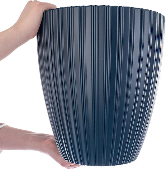 Kadax Blumentopf 40cm Kunststoff Blaue Pflanzeneinsatz