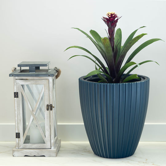 Kadax Blumentopf 40cm Kunststoff Blaue Pflanzeneinsatz
