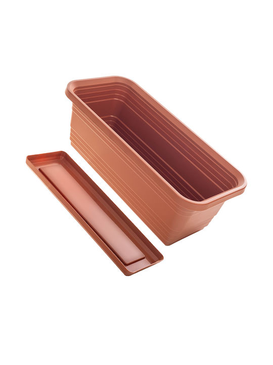 Kadax Balcony Planter Box Flower Pot 40cm + Brick Base