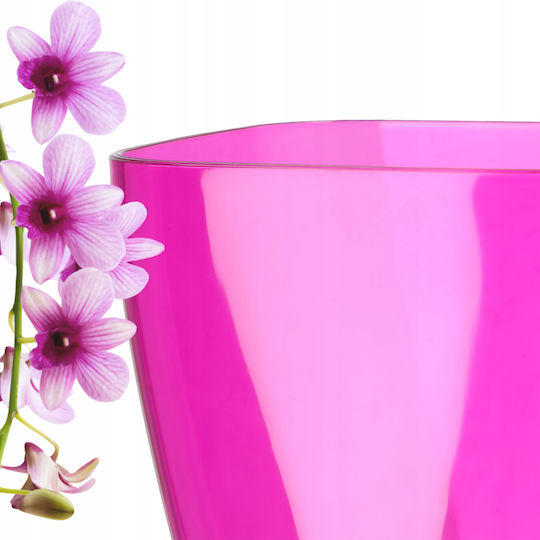 Kadax Orchid Pot Cover Plastic Flower Planter 12cm Pink