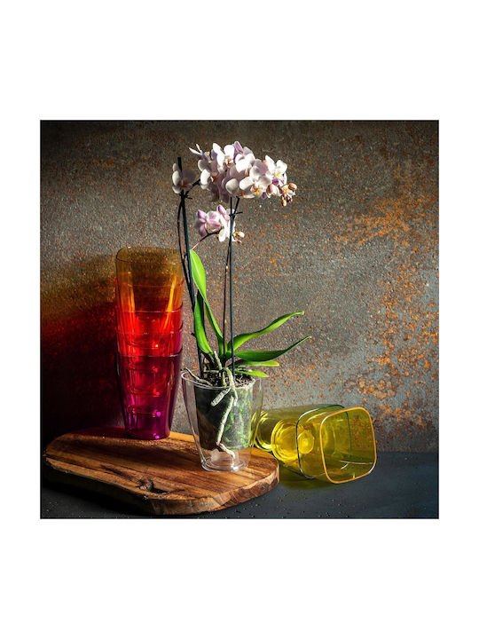 Kadax Orchideen-Übertopf Kunststoff-Blumentopf 12cm Pink