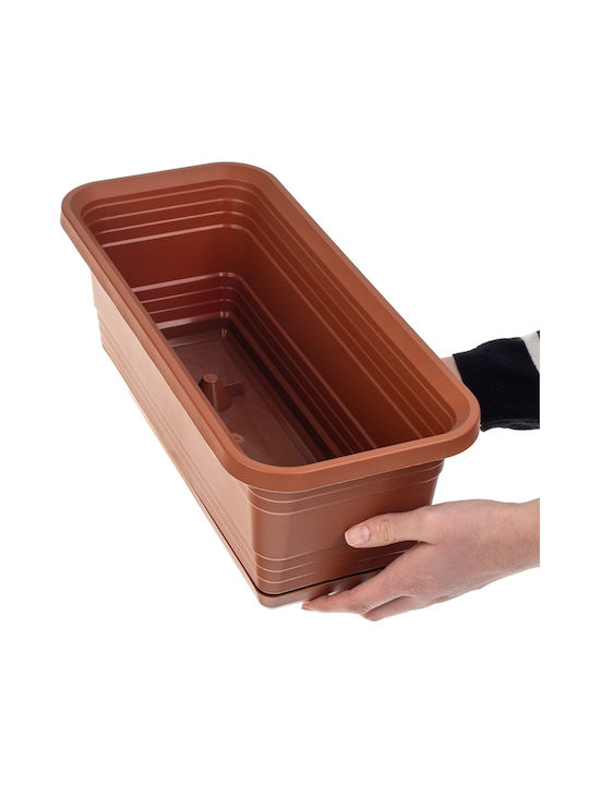 Kadax Balcony Planter Box Flower Pot 40cm + Brick Base