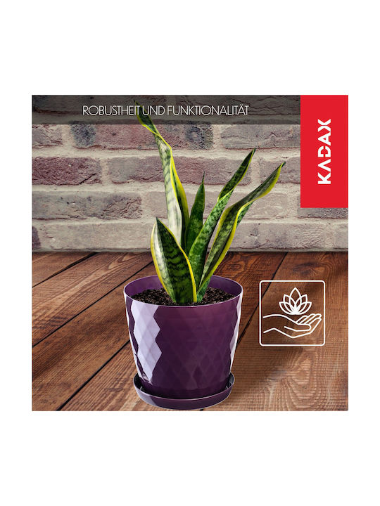 Farfurie din plastic pentru ghiveci Kadax, capac pentru ghiveci de flori, 12cm, mov