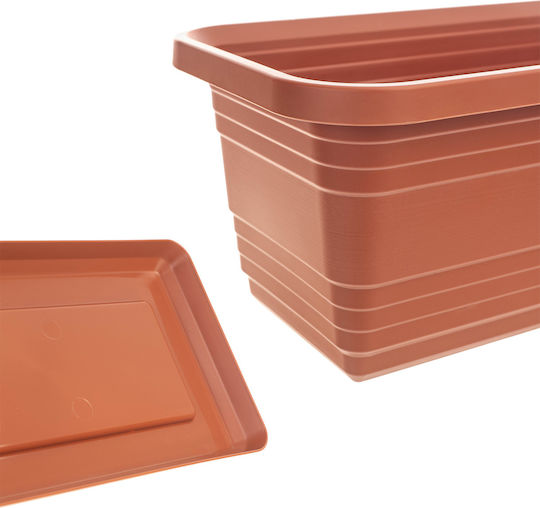 Kadax Balkonpflanzkasten Blumenkasten 40cm + Ziegelbasis